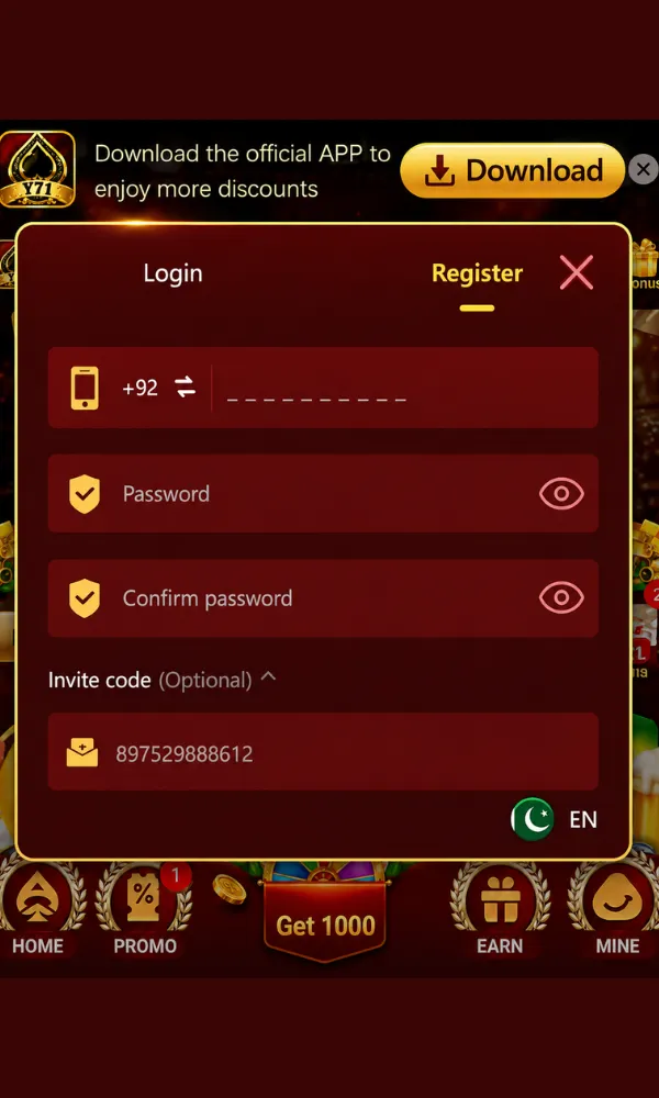 Y71 Game register